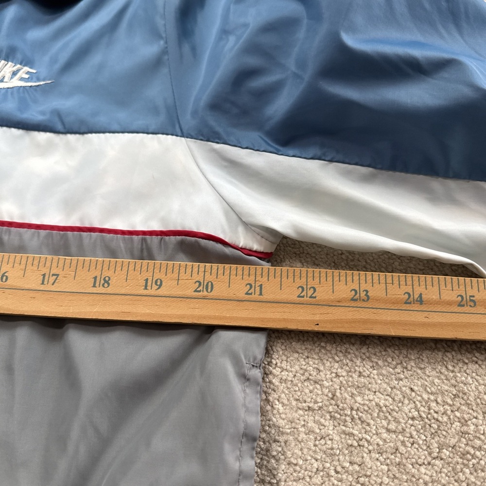 Vintage Nike Windbreaker Jacket Mens S Blue Colorblock Full Zip Blue Tag 80s - Picture 4 of 13